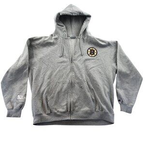 Champion Men's Eco Hoodie Sweatshirt Size XL Gray Boston Bruins